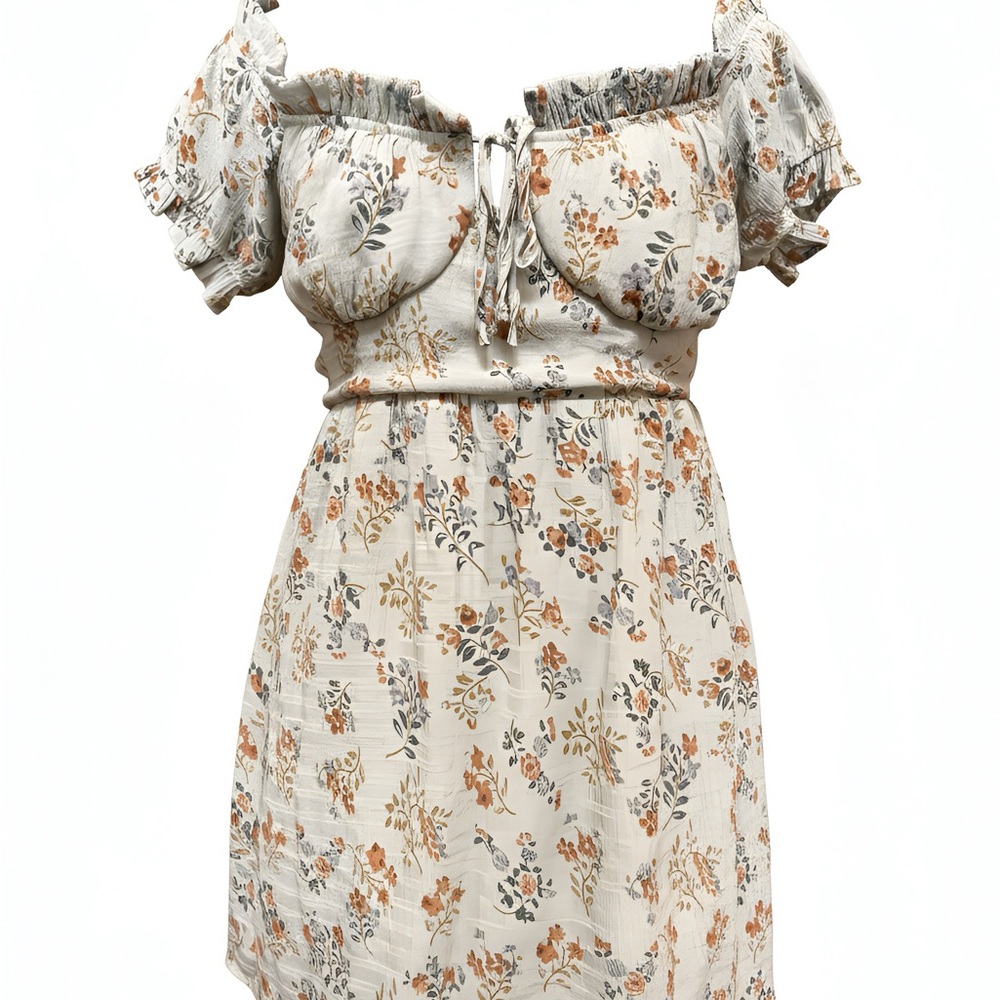 Lulus Floral Summer Dress in Sage Green - Picture 2 of 5